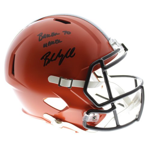 Baker Mayfield Autographed Signed Cleveland Browns Riddell Speed Replica Full Size Helmet W/  Baker TD Maker Inscription - Beckett Certified Authentic