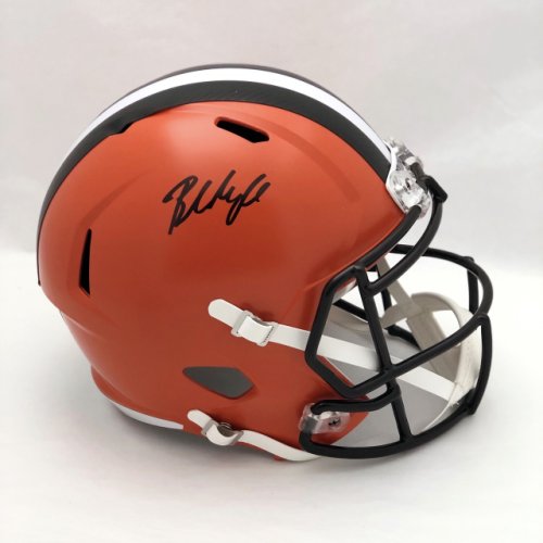 Paul Warfield Cleveland Browns Autographed Throwback Speed Replica Helmet  w/ HOF 83 Inscription - Beckett Authentic