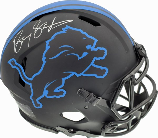 barry sanders auto helmet