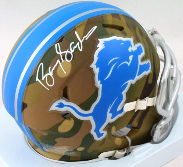 Barry Sanders Autographed Signed Detroit Lions Mini Helmet 