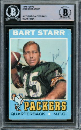Bart Starr / Brett Favre Dual Signed Football COA Tristar Autograph Packers  - Inscriptagraphs Memorabilia - Inscriptagraphs Memorabilia