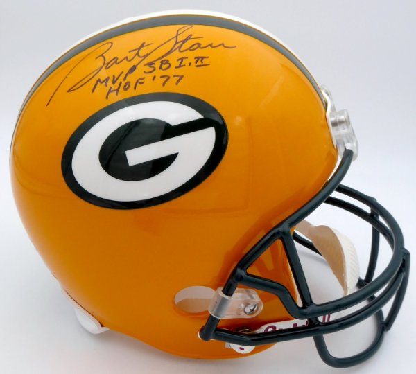 Bart Starr Autographed Signed Green Bay Packers Full Size Repica Helmet MVP Sb I Ii & HOF 77 Tristar Holo #0281985 