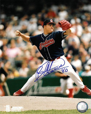 Bartolo Colon Autographed Signed Cleveland Indians 8x10 Photo #40 (navy  jersey)