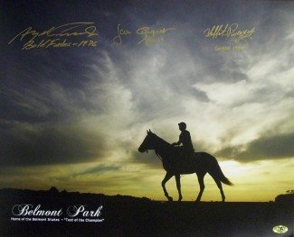 Angel Cordero signed Horse Racing 16x20 Photo w//Pincay Autographed Horse Racing Photos