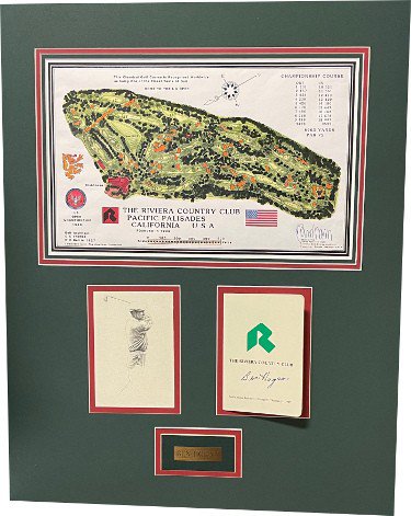 Ben Hogan Autographed Signed The Rivera Country Club Score Card Matted to overall size 21x26       Beckett Rev (Pacific Palisades, CA)