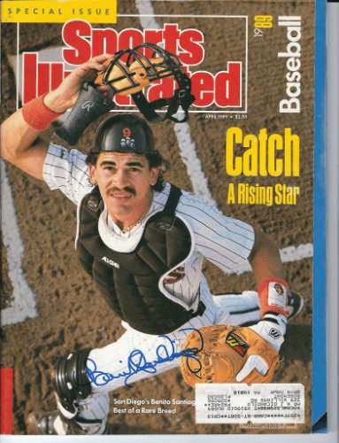 Autographed Benito Santiago San Diego Padres Sports Illustrated Magazine  4/89