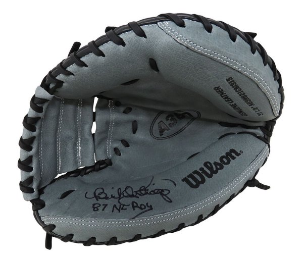Benito Santiago Autographed Signed San Francisco Giants Wilson Silver & Black Catchers Glove w/87 NL ROY - Certified Authentic