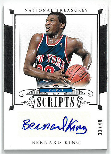 Bernard King Autographed 1984-85 Star Card #25 New York Knicks (Smudged)  SKU #213557 - Mill Creek Sports