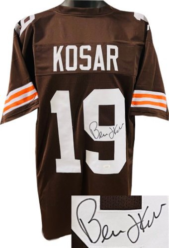 Bernie Kosar Cleveland Browns Signed Brown Custom Football Jersey