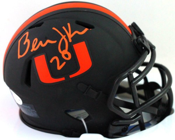 Bernie Kosar Autographed Signed Miami Hurricanes Eclipse Mini Helmet- Beckett Witness