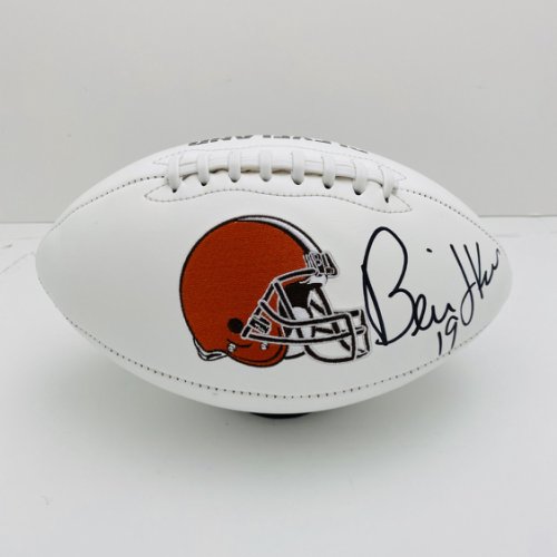 Bernie Kosar Cleveland Browns Autographed Signed White Panel Football - Certified Authentic