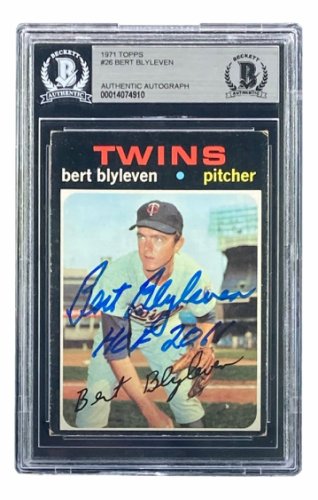 Bert Blyleven Autographed Signed 7X9 Photo Minnesota Twins Beckett