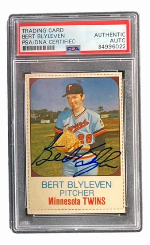 Bert Blyleven Signed Minnesota Twins 1976 Hostess #116 Trading Card PSA/DNA