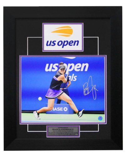 Bianca Andreescu Autographed Signed 2019 US Open Finals Tennis Match 20x24 Frame