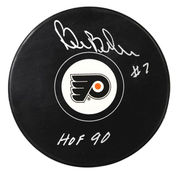 Bill Barber Autographed Signed Philadelphia Flyers Logo Hockey Puck w/HOF'90