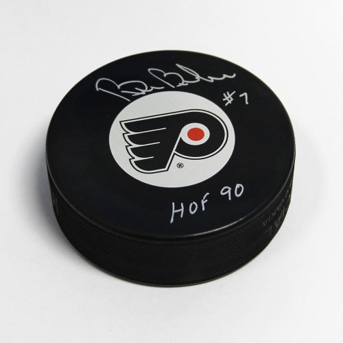 Bill Barber Philadelphia Flyers Autographed Signed Hockey Puck with HOF Note