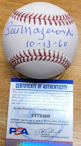 Bill Mazeroski Autographed& Inscribed Baseball LSM COA