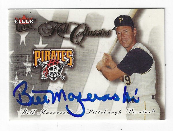 Bill Mazeroski Signed Pittsburgh Pirates Jersey (Beckett COA) Hall of Fame  2nd B