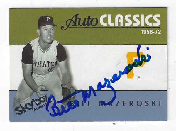 Bill Mazeroski Signed Pittsburgh Pirates Custom Jersey ( S.I.