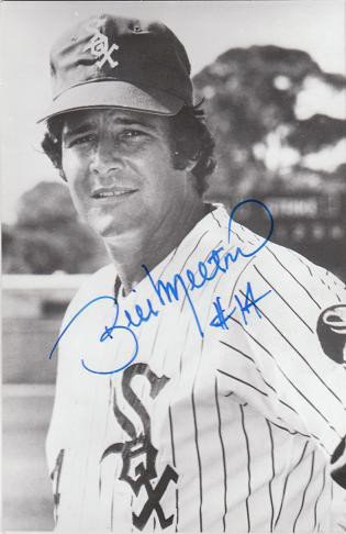 Bill Melton Autographed Signed B&W Rowe Postcard Chicago White Sox