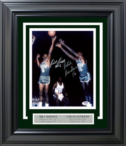 Bill Russell Autographed 16x20 Photo Framed to 20x24