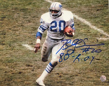 Billy Sims Autographed Signed Detroit Lions Color 8x10 Photo #20 80 ROY-  AWM Hologram