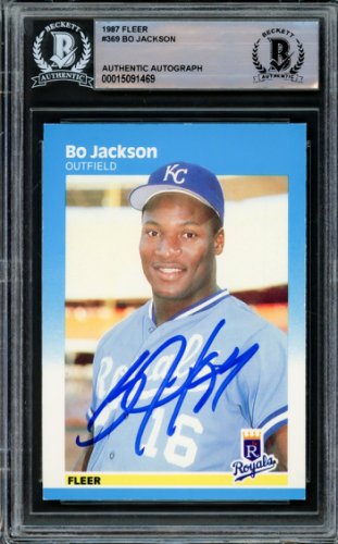 Radtke Sports Bo Jackson Signed Kansas City Royals Powder Blue Framed Custom Jersey - Cut Decal