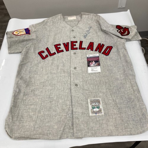 MITCHELL & NESS BOB FELLER CLEVELAND INDIANS 1948 THROWBACK JERSEY made in  USA