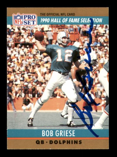 Bob Griese Miami Dolphins Hof 90 Beckett Authenticated Action