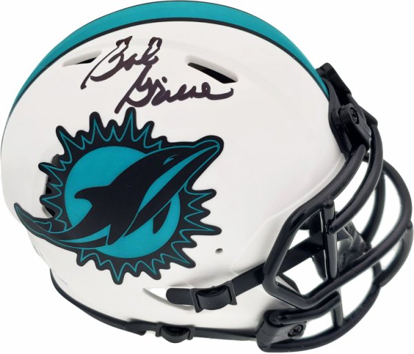 Bob Griese Autographed Signed Miami Dolphins Lunar Eclipse White Speed Mini Helmet Beckett Beckett Qr