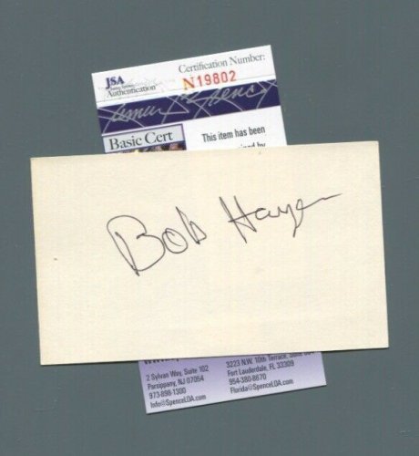 Bob Hayes Autographed Signed Dallas Cowboys Hall Of Famer Index Card
