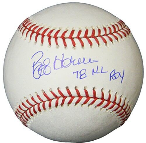 Bob Horner Autographed Signed Rawlings Official MLB Baseball w/'78 NL ROY