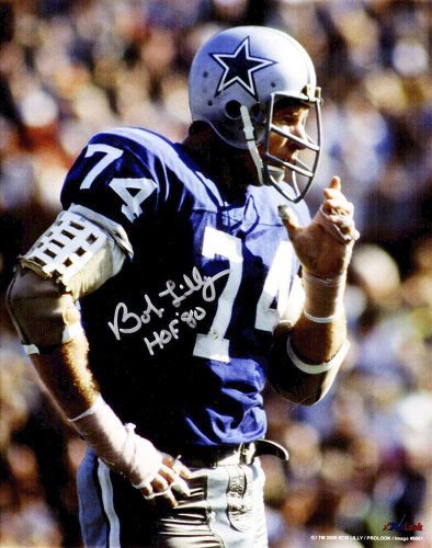 Autographed BOB LILLY Dallas Cowboys 1966 Philadelphia Gum