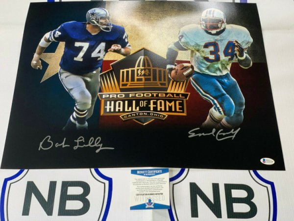 earl campbell signed football