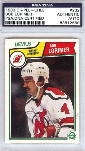 Bob Lorimer Autographed Signed 1983 O-Pee-Chee Card #232 New Jersey Devils PSA/DNA
