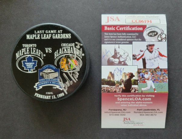 Bob Probert Autographed Signed 1999 Last Game At Maple Leafs Gardens Hockey Puck JSA