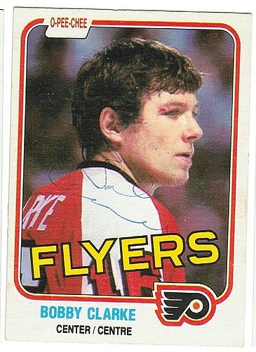 Bobby Clarke Philadelphia Flyers Autographed Signed 1981-82 OPeeChee Card - COA Included