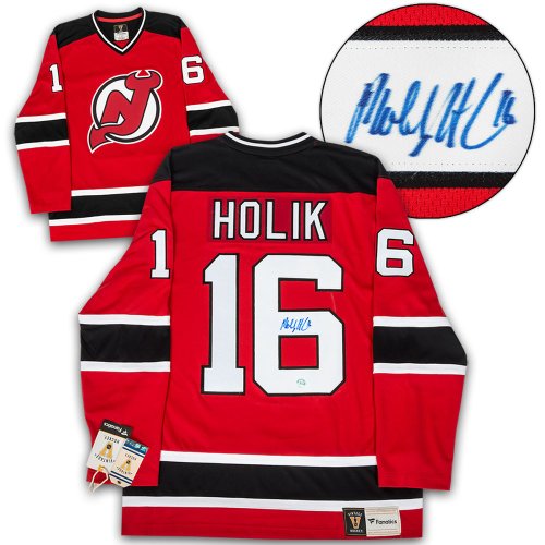 Bobby Holik New Jersey Devils Autographed Signed Retro Fanatics Jersey