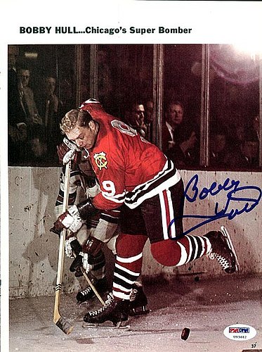 Bobby Hull Autographed Signed Magazine Page Photo Chicago Blackhawks PSA/DNA