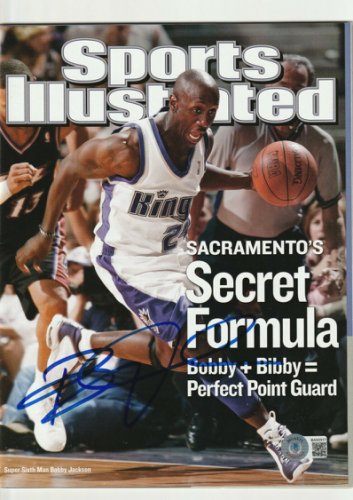 Autograph Warehouse 8693 Bobby Jackson Sacramento Kings Autographed Sports Illustrated Magazine 