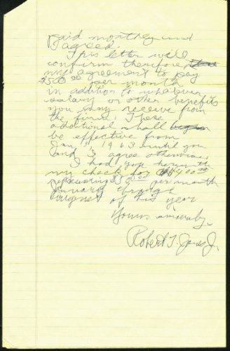 Bobby Jones Autographed Signed Bobby (Robert T) Jones 3 Page Hand Written 1963 Letter PSA/DNA 