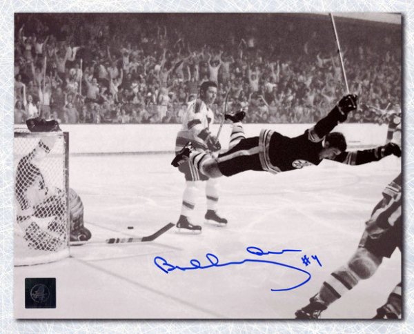 Bobby Orr Boston Bruins Autographed Signed Stanley Cup Flying Goal 8x10 Photo