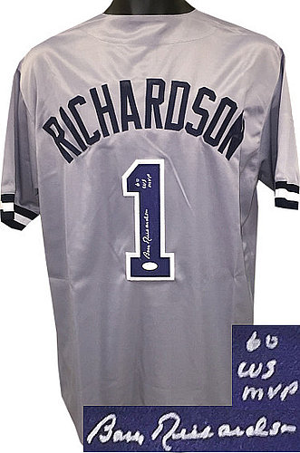 New York Yankees Bobby Richardson Signed Pro Style Blue Jersey “60 WS MVP”  JSA Authenticated - Tennzone Sports Memorabilia