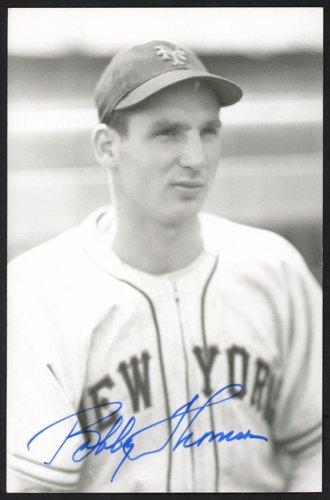 Bobby Thomson Autographed Signed 3.5X5.5 Postcard New York Giants #153954