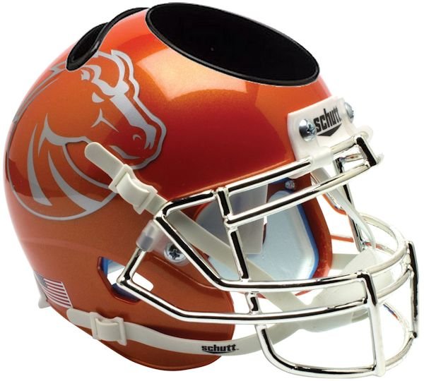 Boise State Broncos Miniature Football Helmet Desk Caddy Orange