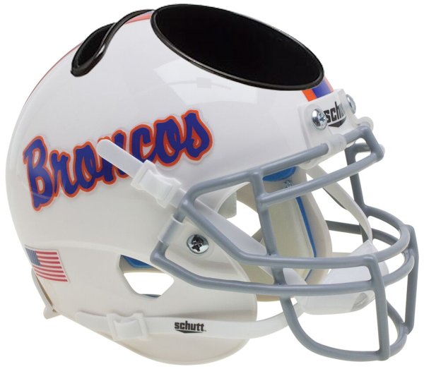 Boise State Broncos Miniature Football Helmet Desk Caddy White