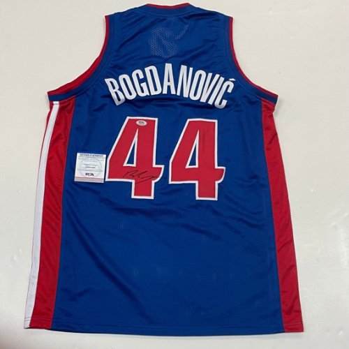 Bojan Bogdanovic Autographed Signed Jersey PSA/DNA Detroit Pistons