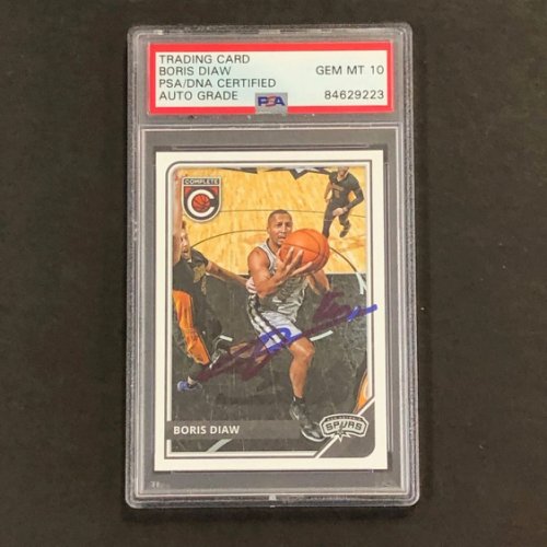 Boris Diaw Autographed Signed 2015-16 Panini Complete #237 Card Auto 10 PSA Slabbed Spurs