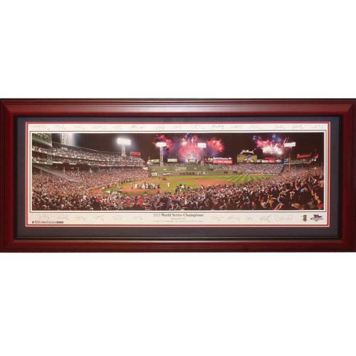 Boston Red Sox (2013 World Series Champions With Signatures) Deluxe Framed Panoramic Photo