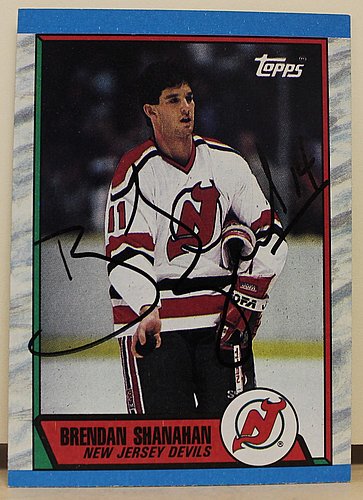 Brandan Shanahan New Jersey Devils Autographed Signed 198990 Topps Trading Card - COA Included